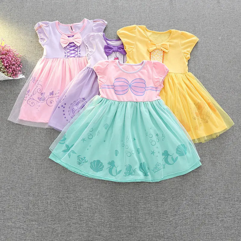 Girls Princess Dresses Set of 4 with Tulle Skirts Trend Trovs