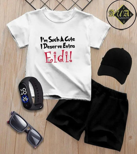 Girls Cotton Printed Tracksuit White 1-12 Years Trend Trovs